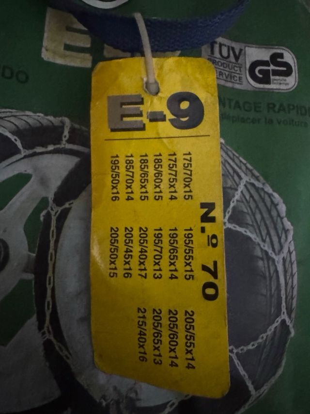 Cadenas para nieve E-9