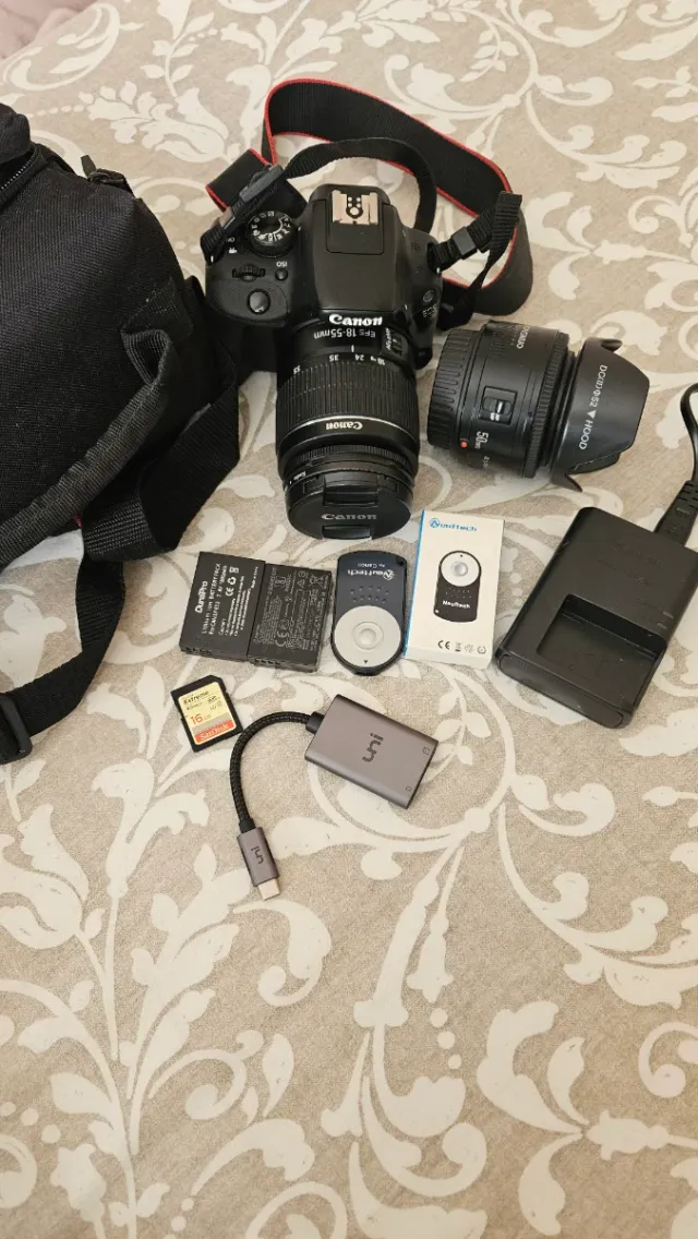 Canon 100D Lote Cámara + Accesorios