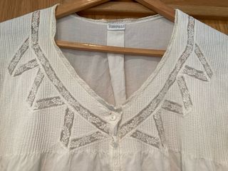 Camisón blanco de algodón