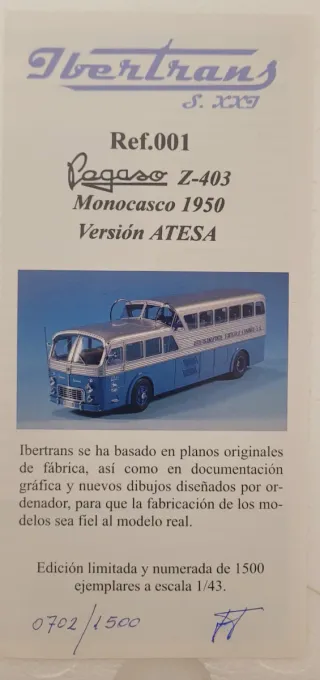 Autocar Pegaso Z-403 Monocasco 1950 ATESA