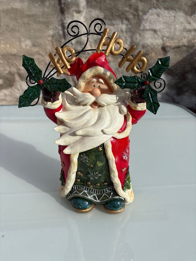 Muñeco Papá Noel Cerámica Ho Ho Ho