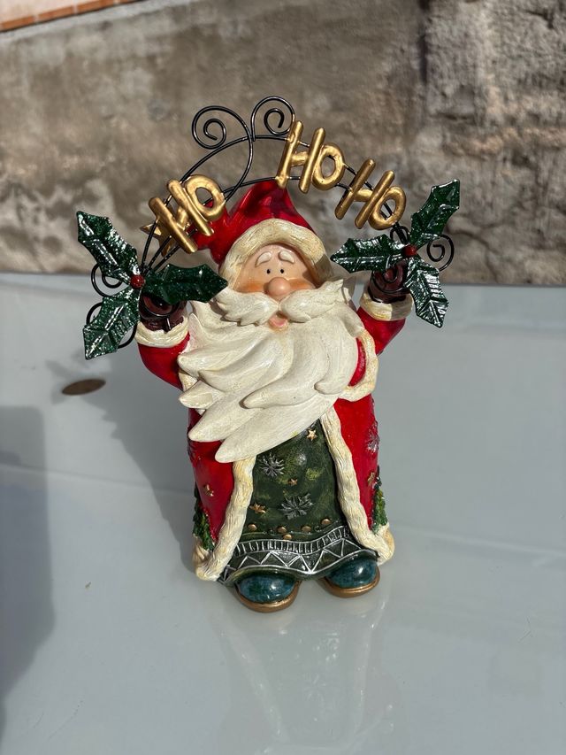 Muñeco Papá Noel Cerámica Ho Ho Ho