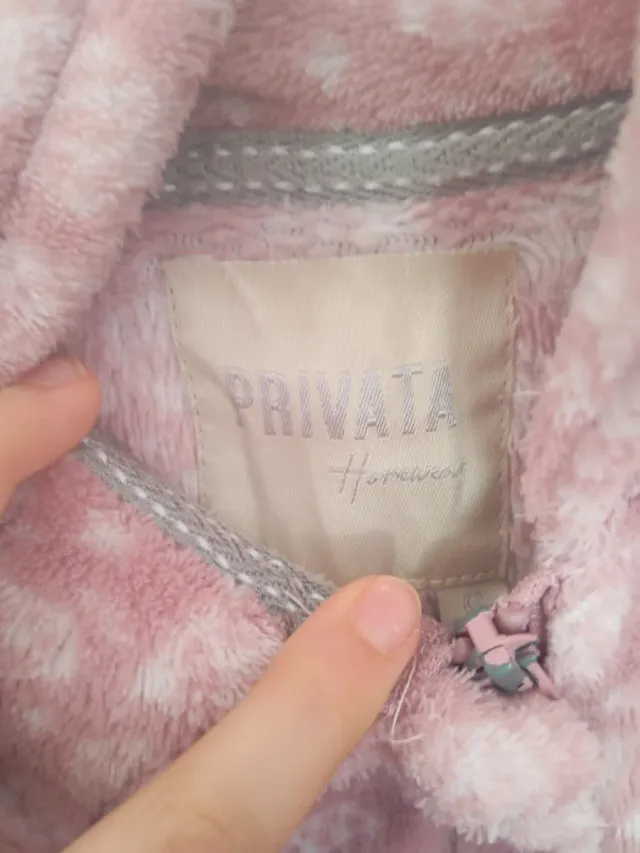 Bata infantil rosa estampado diamantes