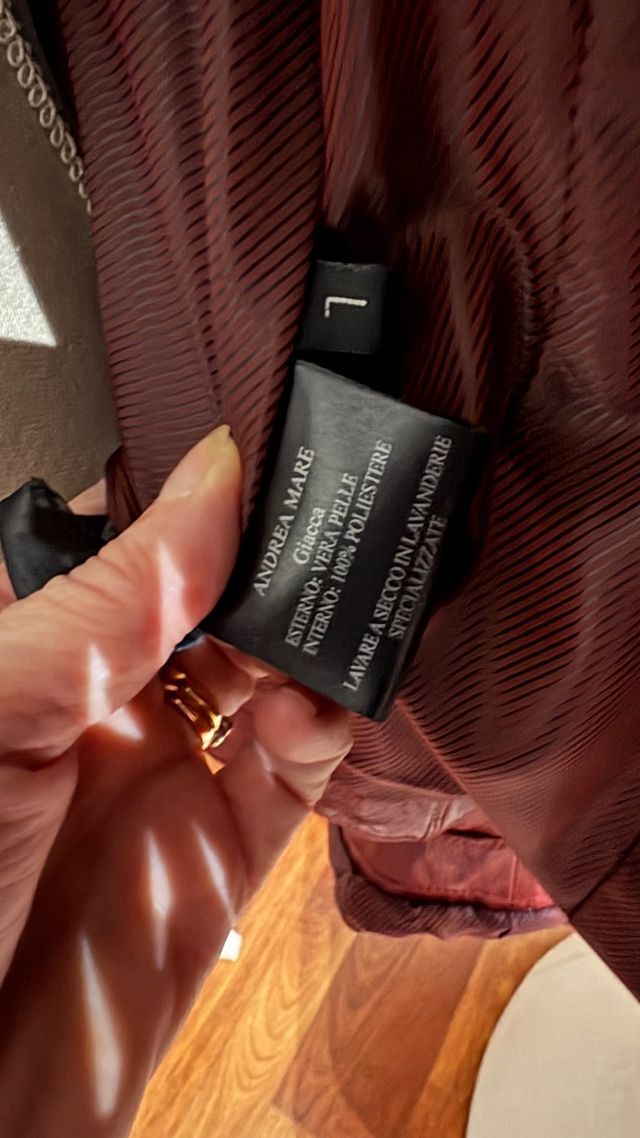 Giacca in vera pelle rossa