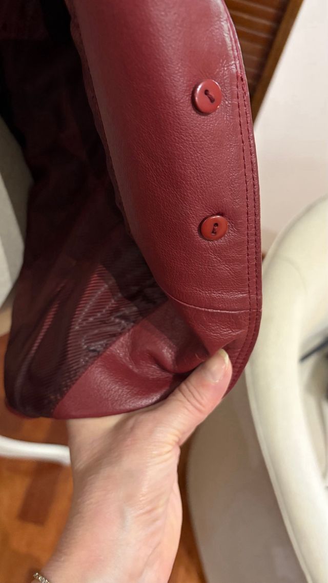 Giacca in vera pelle rossa