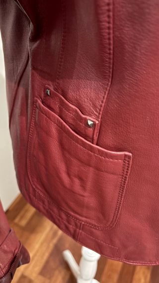 Giacca in vera pelle rossa