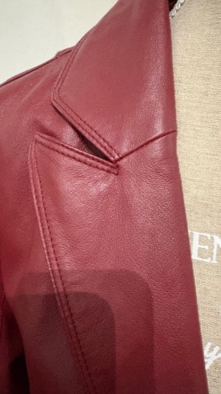 Giacca in vera pelle rossa