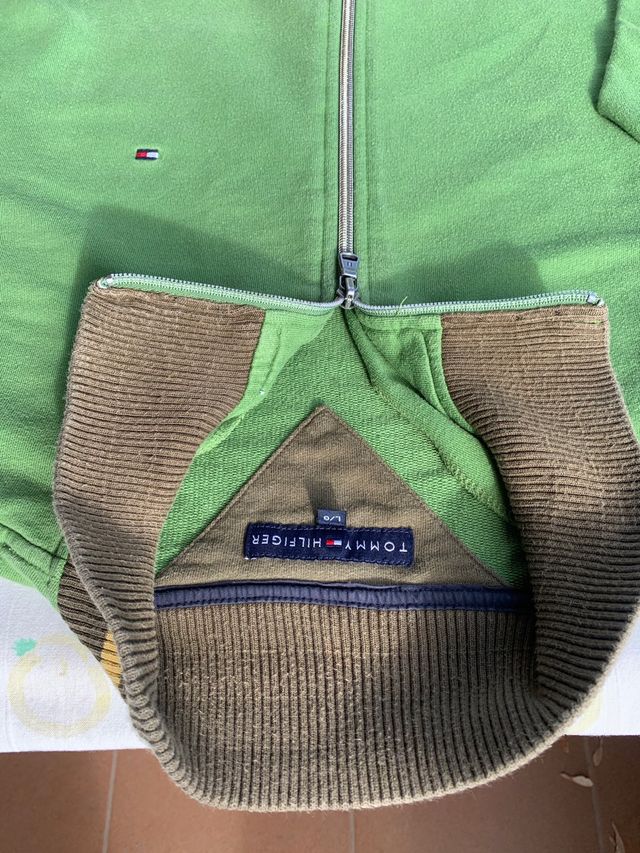 Chaqueta Sudadera Tommy Hilfiger Verde Talla L