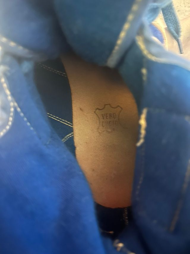 Scarpe OMP Vintage Auto Pista Rally Blu