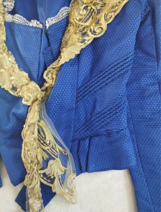 Traje fallera blanco con 2 corpiños e