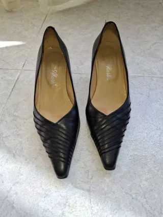 Zapatos Alaska Talla 39 Tacón Negro