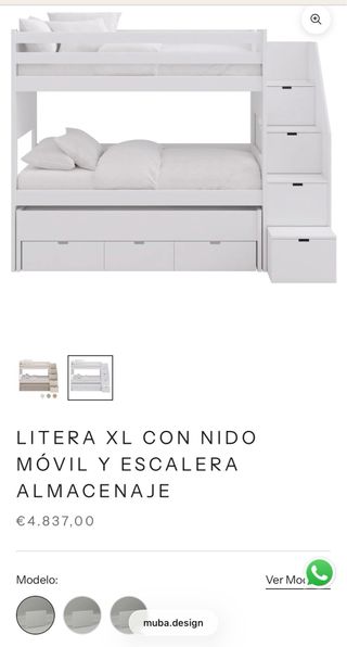 Litera3 camas 1nido, cajones y escaleraTodomadera