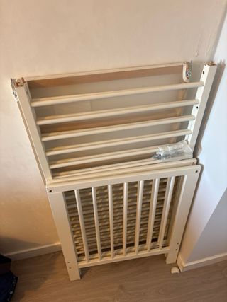 Cuna madera blanca 60x120 + colchón