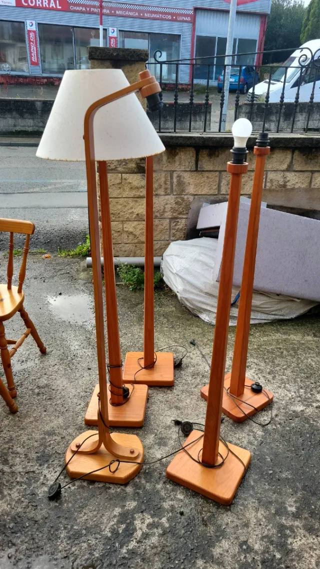 Lampade da terra in legno (5 unità)