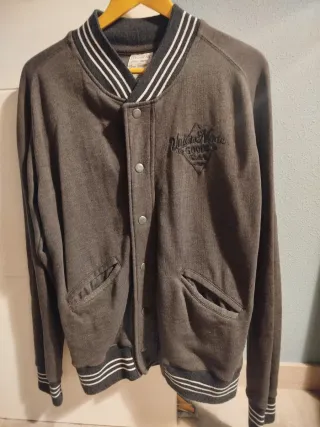 Chaqueta estilo bomber gris hombre Pull&Beart