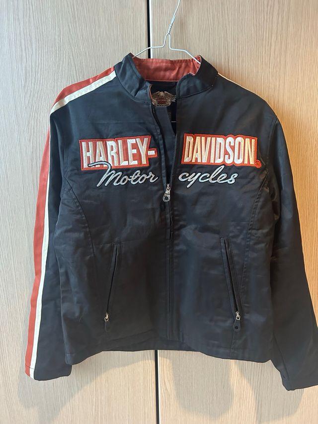 Giubbotto Harley Davidson Donna Nero Rosso