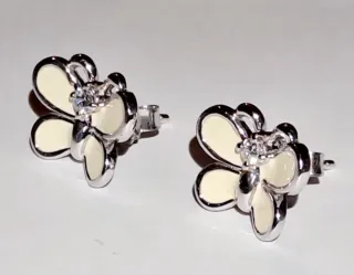 Pendientes Mariposas Plata y Esmalte