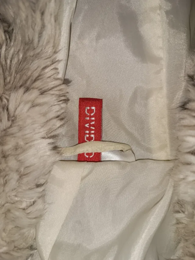 Chaqueta borrego beige y marrón