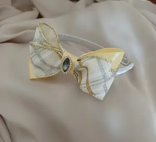 Cerchietto bambina con fiocco e strass