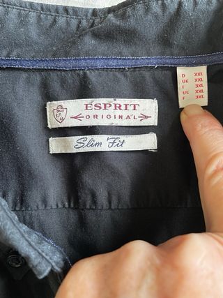 Camisa Esprit Negra Hombre
