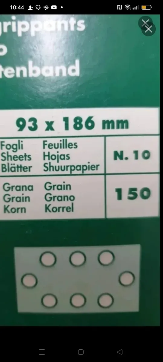 30 hojas de lija con velcro 93*186