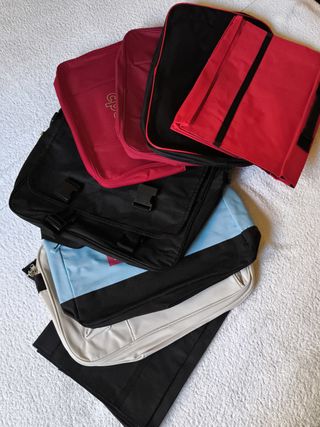 LOTE 8 BOLSOS BANDOLERA PORTÁTIL CLASE UNIVERSIDAD