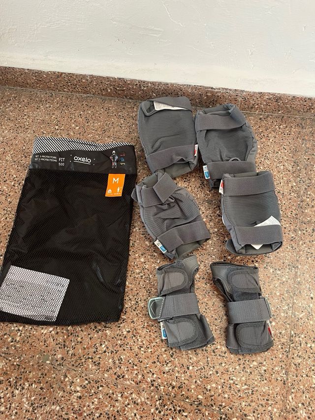 Conjunto Protecciones Bici M (Rodilleras, Coderas,