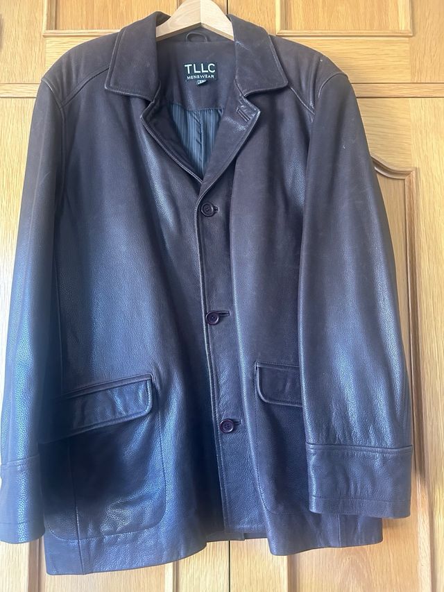 Chaqueta de cuero TLLC Hombre Marrón