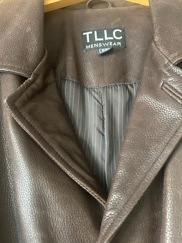 Chaqueta de cuero TLLC Hombre Marrón