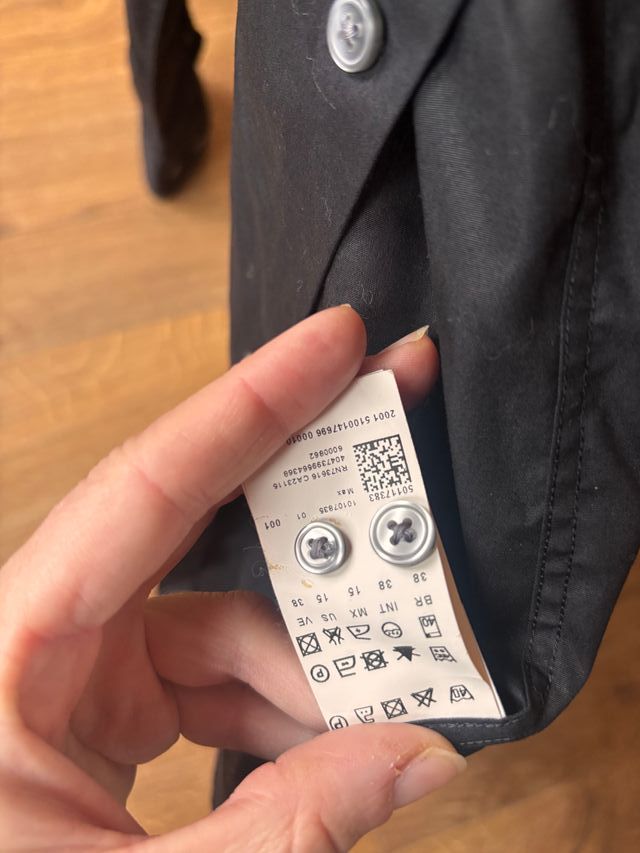 Camisa Hugo Boss Negra Talla 38