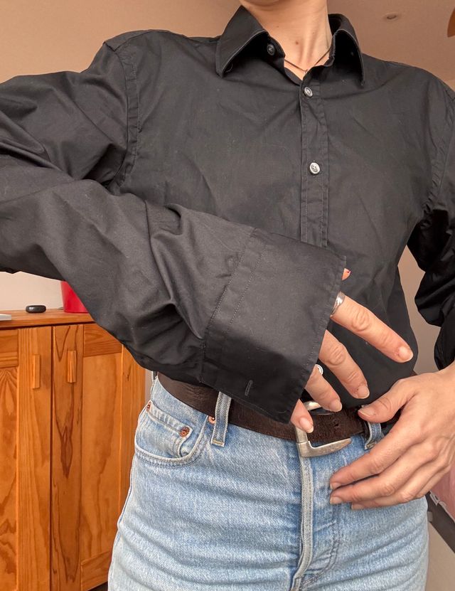 Camisa Hugo Boss Negra Talla 38