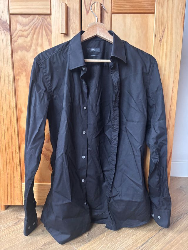 Camisa Hugo Boss Negra Talla 38