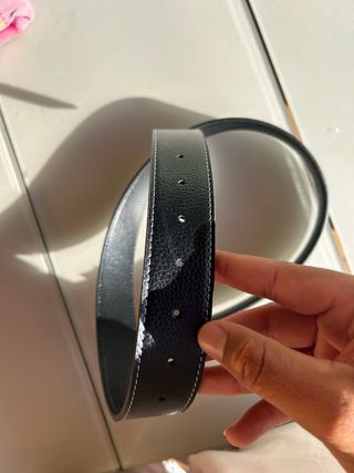 Cinturón Hermes Negro Hebilla Dorada