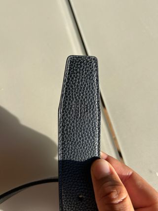 Cinturón Hermes Negro Hebilla Dorada