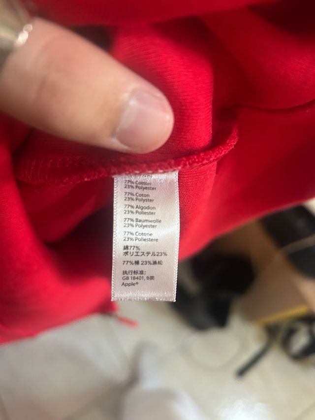 Felpa Apple Rossa con Zip