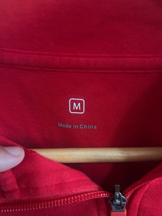 Felpa Apple Rossa con Zip