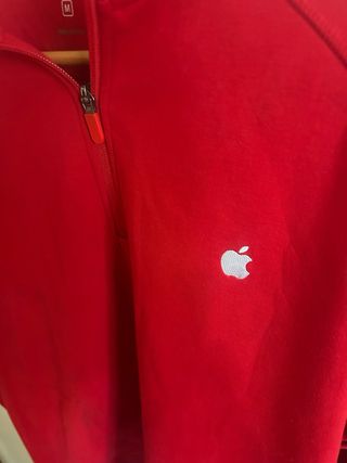 Felpa Apple Rossa con Zip