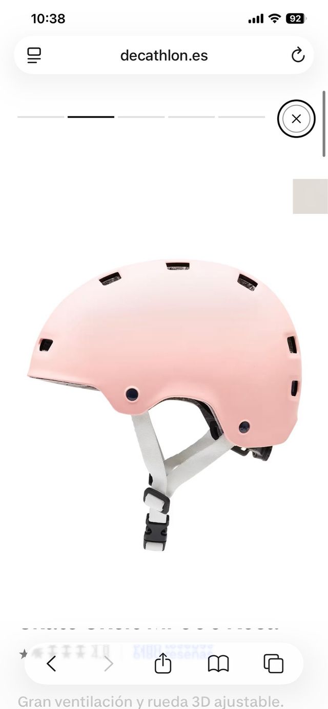 Casco de bicicleta rosa