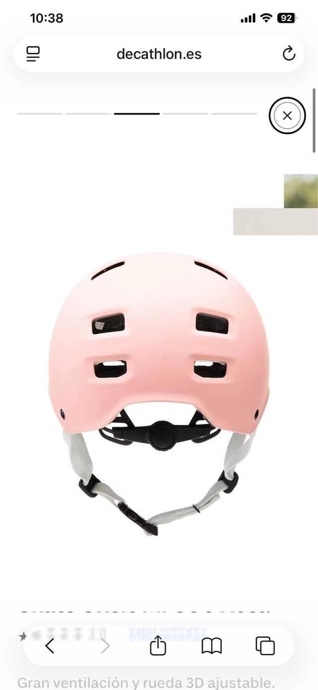 Casco de bicicleta rosa