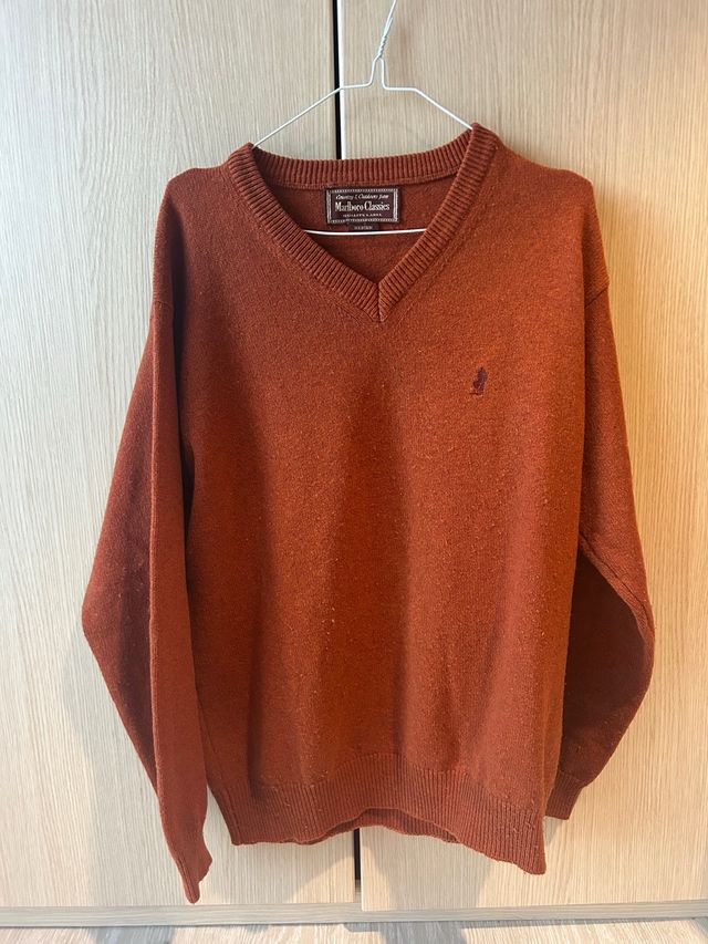 Maglione Marlboro Classics Uomo Arancione Taglia M