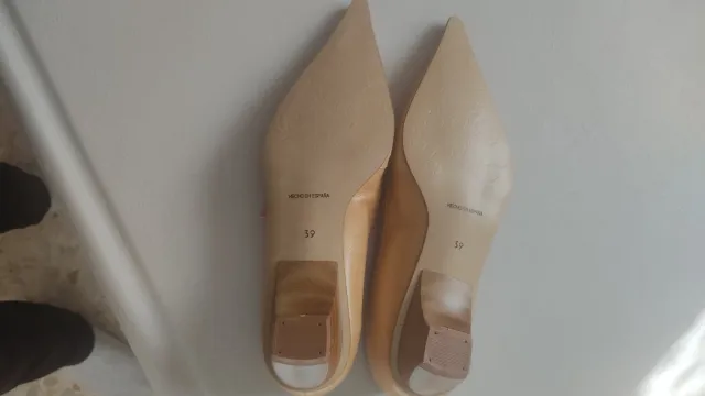 Zapatos planos CALZAMODA piel mujer beige