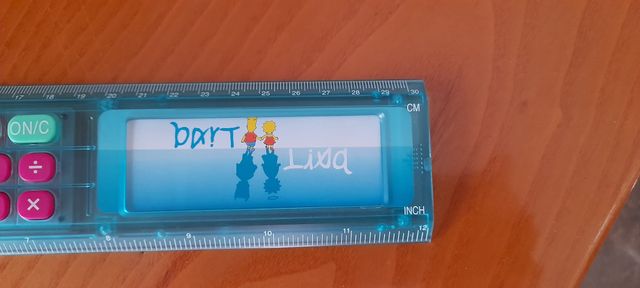 Regla Calculadora 2 en 1 Simpsons Bart & Lisa