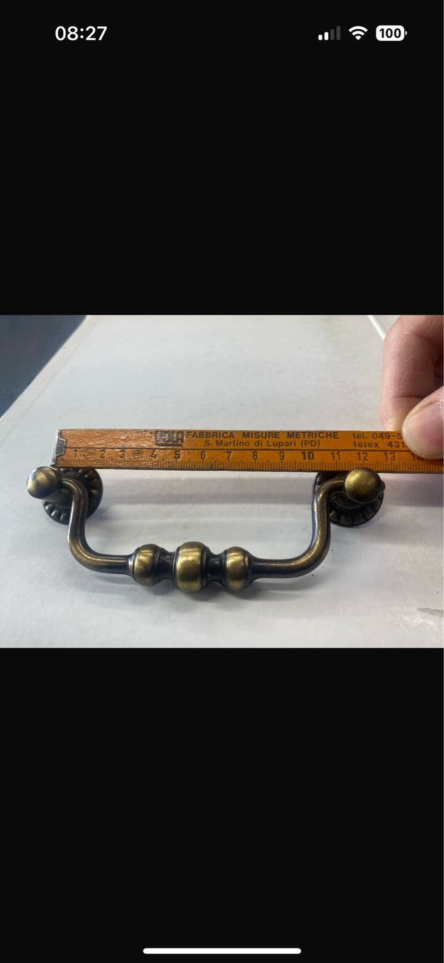 Maniglie Mobili Ottone Vintage