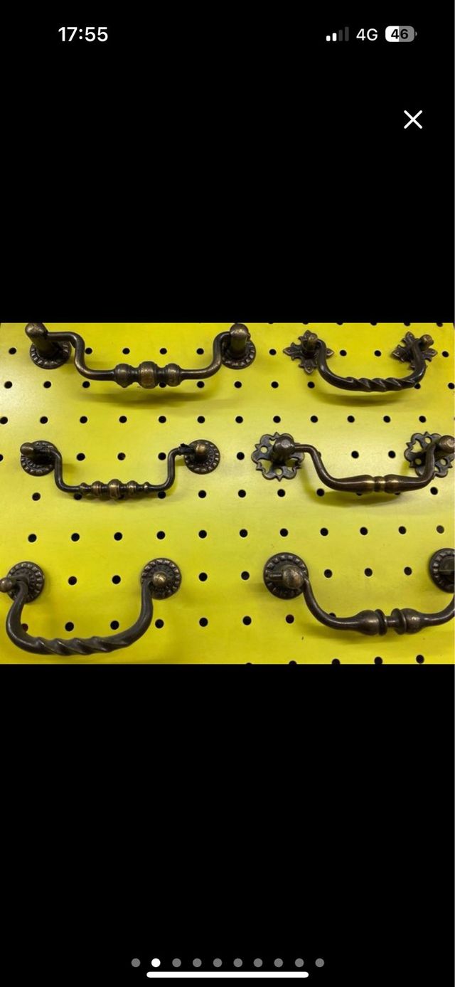 Maniglie Mobili Ottone Vintage