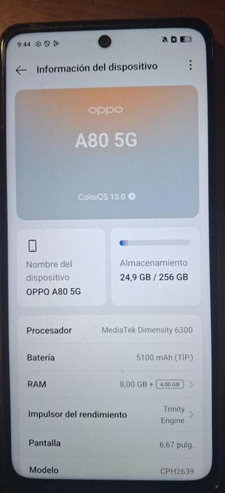 OPPO A80 5G,REGALO PORTÁTIL ACER