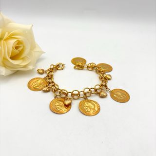 Pulsera de oro 22kt monedas