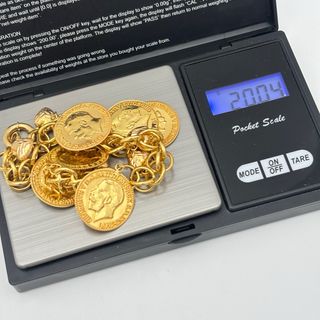 Pulsera de oro 22kt monedas