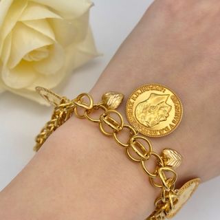 Pulsera de oro 22kt monedas