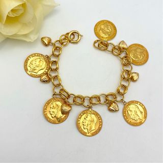 Pulsera de oro 22kt monedas