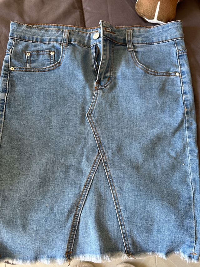 Falda vaquera midi talla M